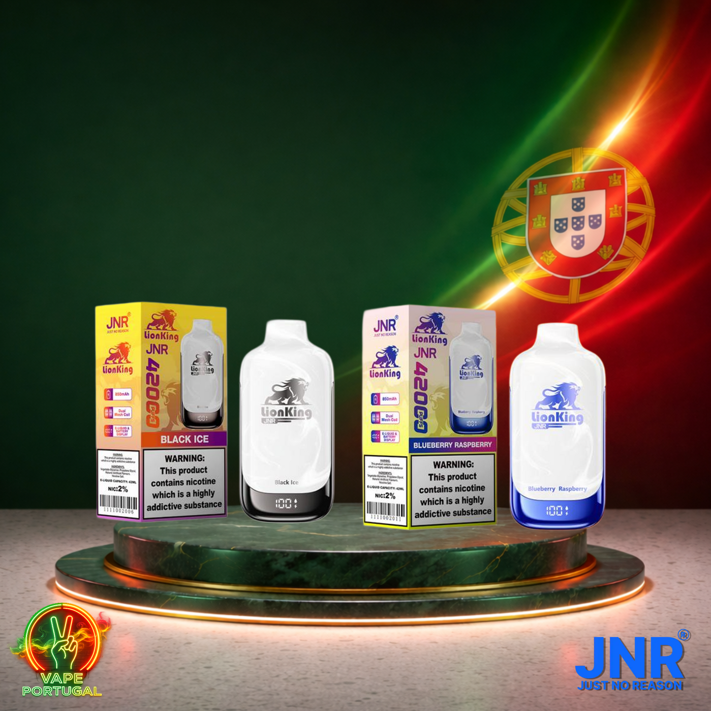 Vape descartável JNR Lion King 42K sabor Mix 4 42000 puffs 42K tragadas mais barato