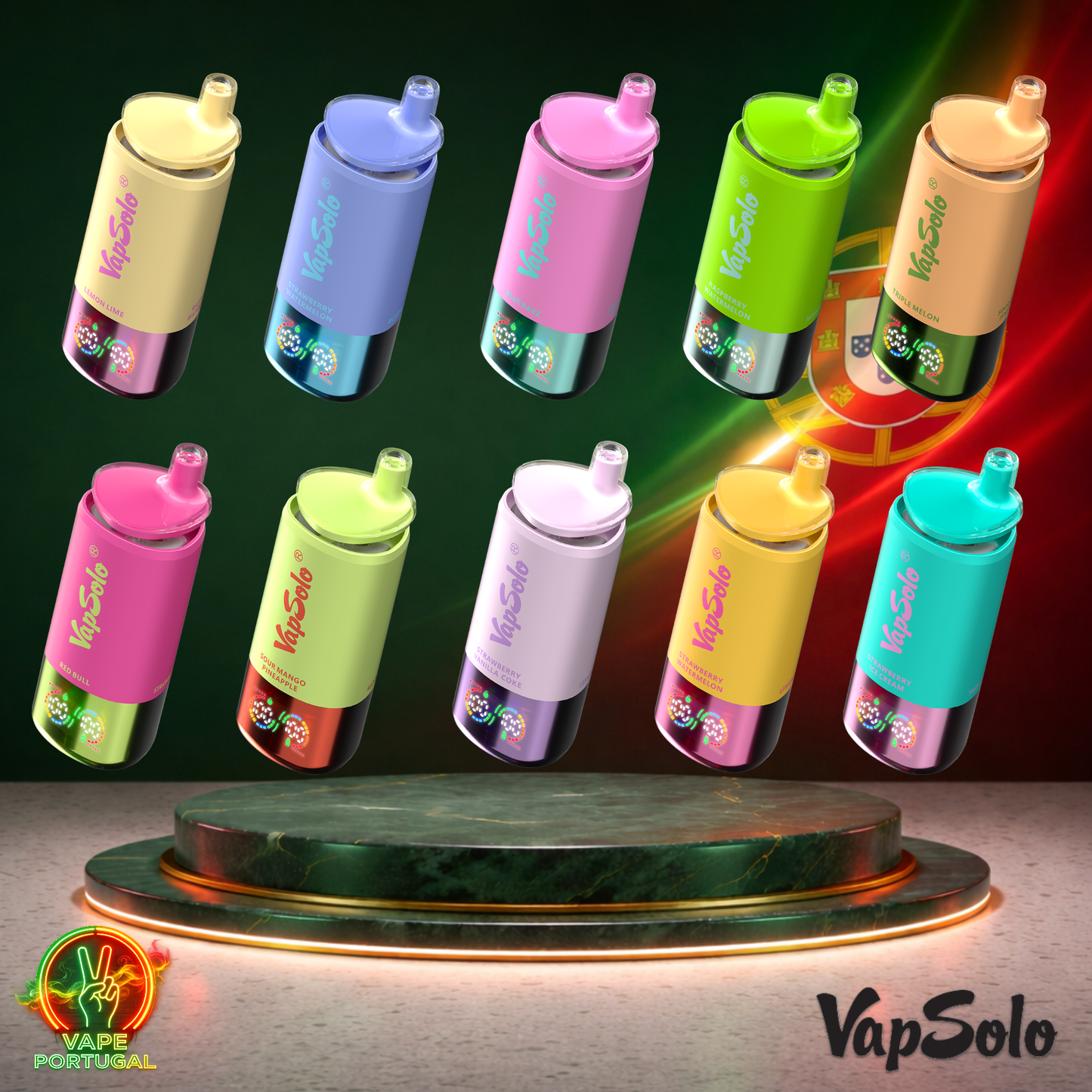 Vape descartável VapSolo Triple 30K em vários sabores com 30000 puffs 30K tragadas mais barato
