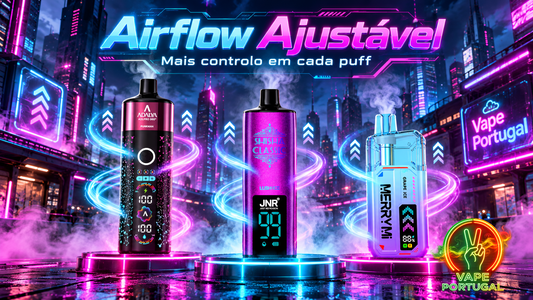 O que é airflow ajustável num vape descartável?