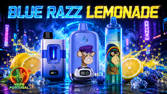 Qual é o sabor Blue Razz Lemonade?