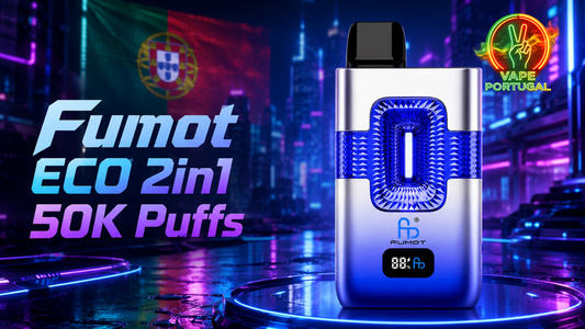 Fumot ECO 2in1 50K Puffs – vape descartável moderno com dois sabores num só dispositivo
