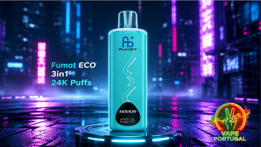 Fumot ECO 3in1 24K Puffs: O Novo Vape Descartável em Portugal com 3 Sabores e Até 24000 Puffs