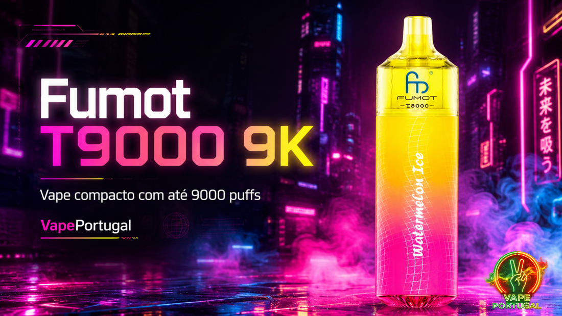 Fumot T9000 9K: vape compacto com até 9000 puffs