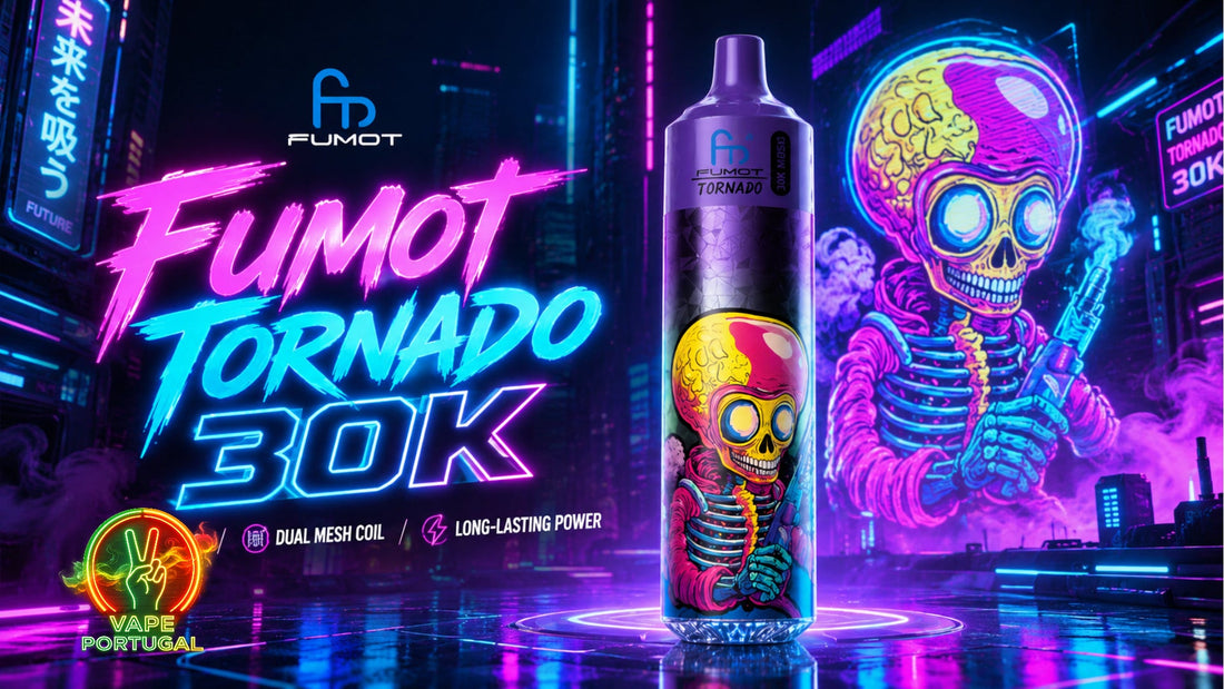 Fumot Tornado 30K: um vape descartável moderno, potente e cheio de sabor