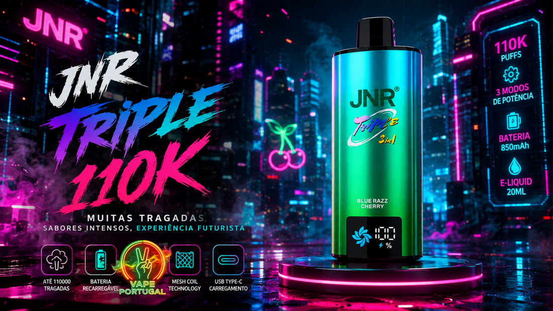 JNR Triple 110K Portugal | O Vape Descartável Mais Potente do Momento