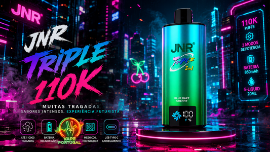 JNR Triple 110K Portugal | O Vape Descartável Mais Potente do Momento