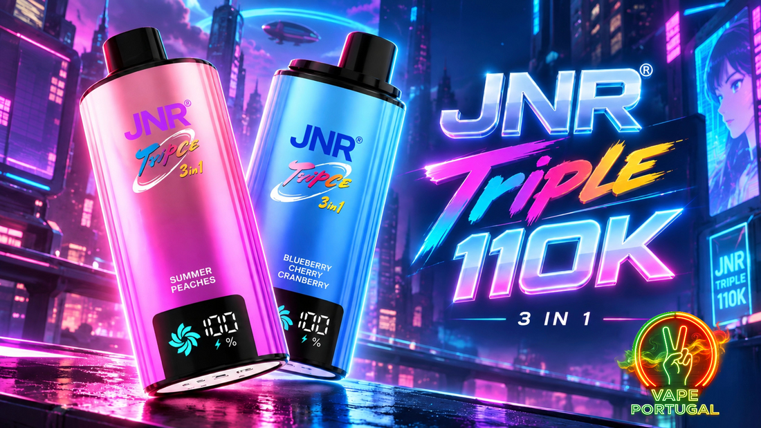 JNR Vape Triple 110K está de volta: 3 sabores, 110K puffs e potência máxima