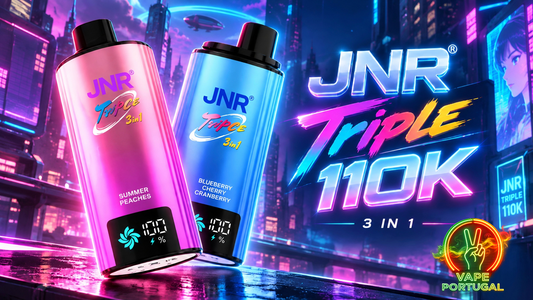 JNR Vape Triple 110K está de volta: 3 sabores, 110K puffs e potência máxima