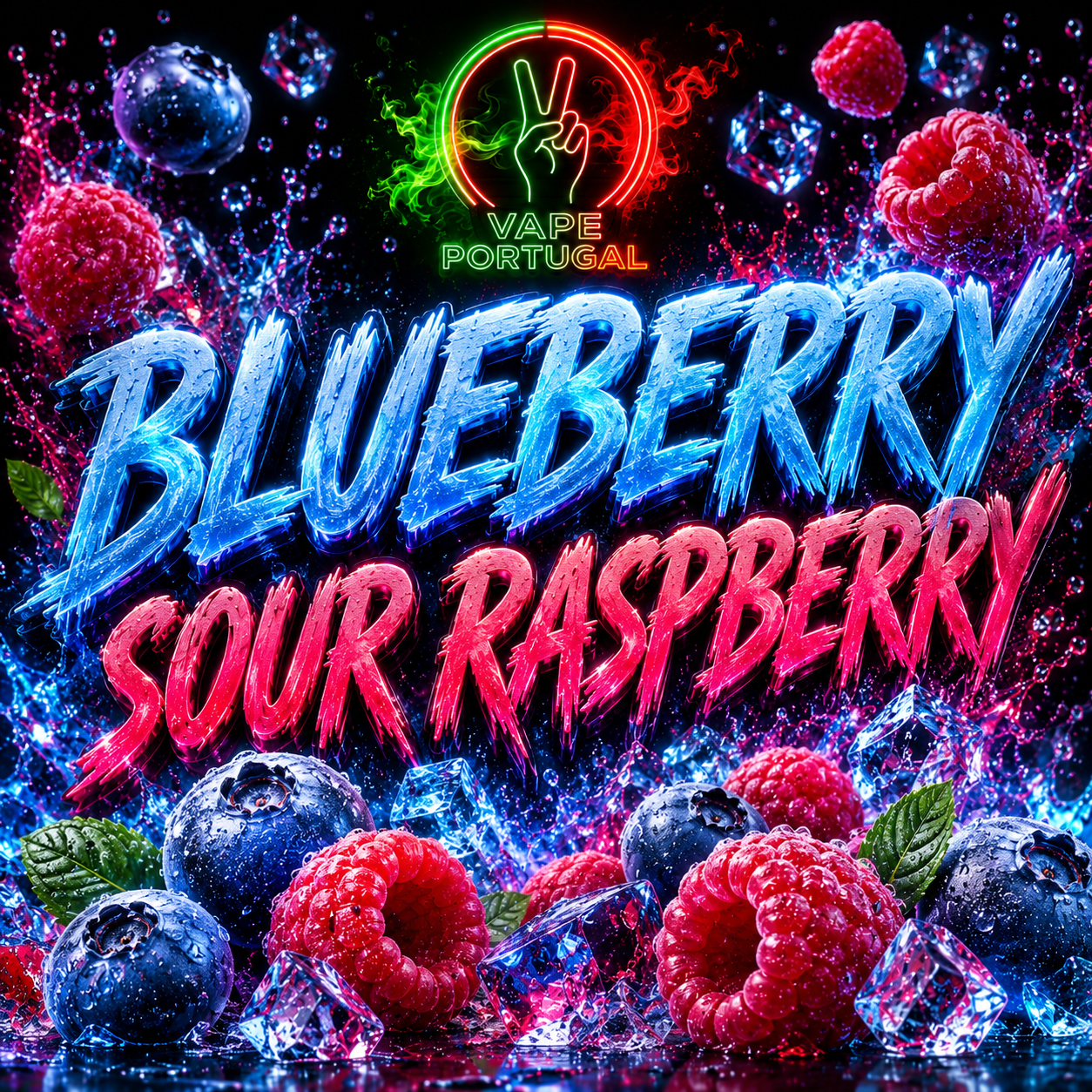 Vapes Descartáveis Blueberry Sour Raspberry 🫐🍓