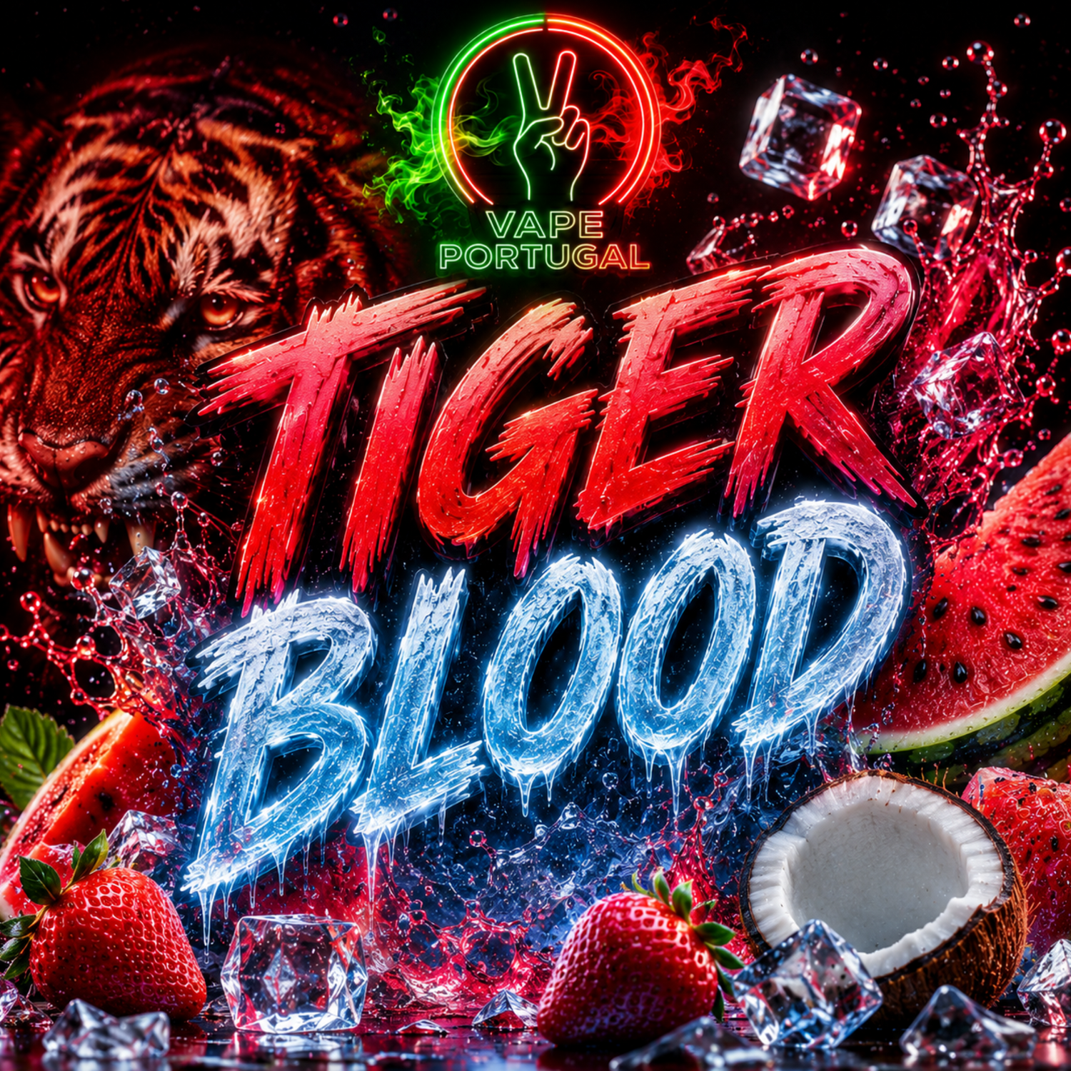 Vapes Descartáveis Tiger Blood 🐯🍓🥥