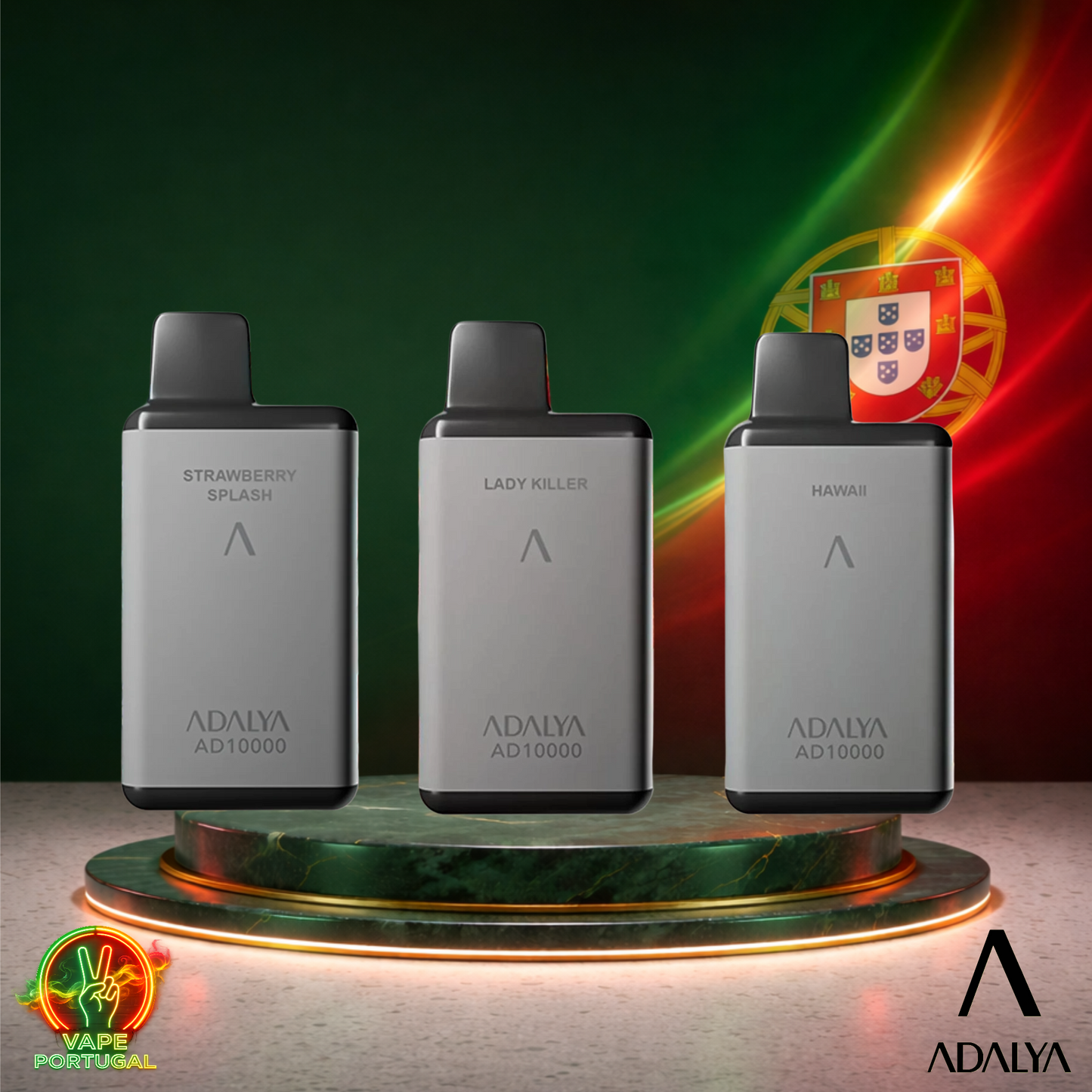 Vape descartável Adalya AD10000 10K vários sabores com 10000 puffs 10K tragadas ao preço mais barato