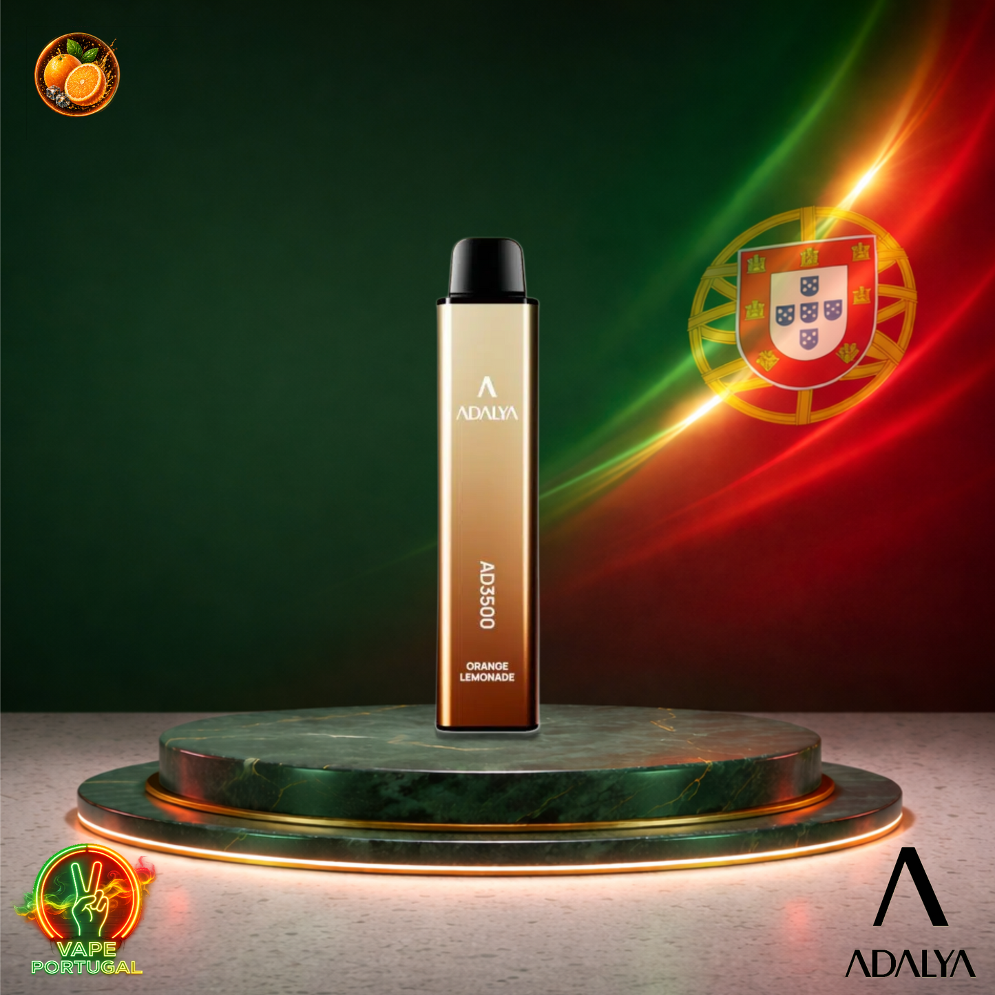Vape descartável Adalya AD3500 3.5K sabor Orange Lemonade 3500 puffs 3.5K tragadas ao preço mais barato
