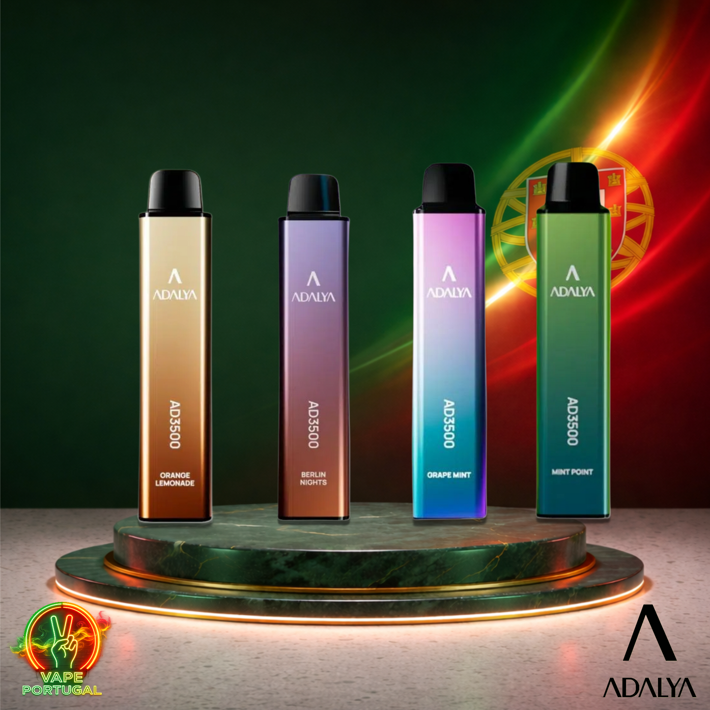 Vape descartável Adalya AD3500 3.5K vários sabores com 3500 puffs 3.5K tragadas ao preço mais barato