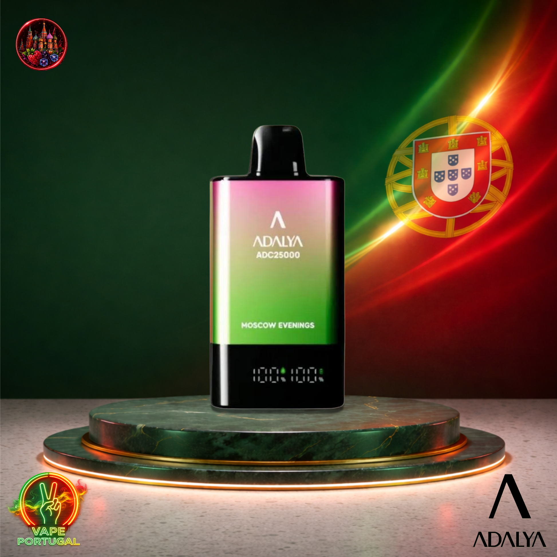 Vape descartável Adalya ADC25000 25K sabor Moscow Evenings 25000 puffs 25K tragadas ao preço mais barato