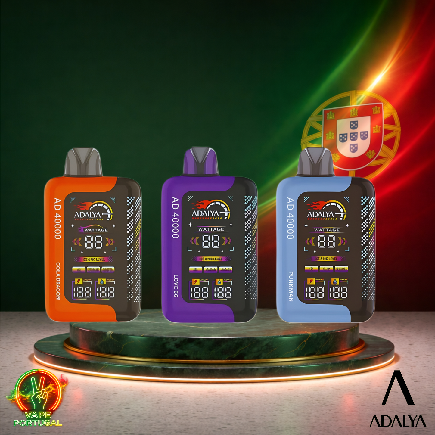 Vape descartável Adalya Aurora 40K vários sabores com 40000 puffs 40K tragadas ao preço mais barato