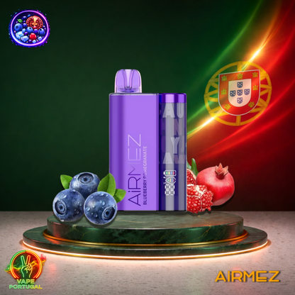 Vape descartável AirMez 12K sabor Blueberry Pomegranate 12000 puffs 12K tragadas mais barato