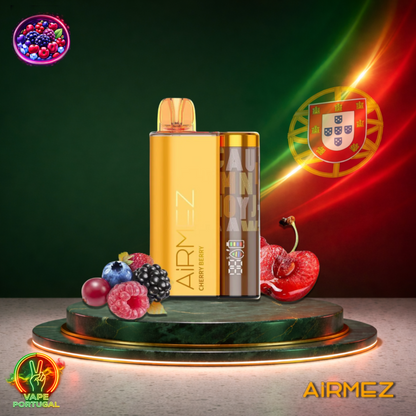 Vape descartável AirMez 12K sabor Cherry Berry 12000 puffs 12K tragadas mais barato
