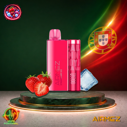 Vape descartável AirMez 12K sabor Strawberry Ice 12000 puffs 12K tragadas mais barato
