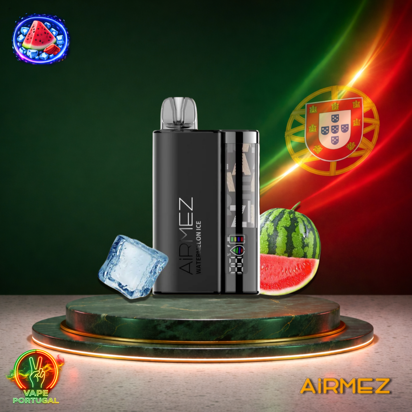 Vape descartável AirMez 12K sabor Watermelon Ice 12000 puffs 12K tragadas mais barato