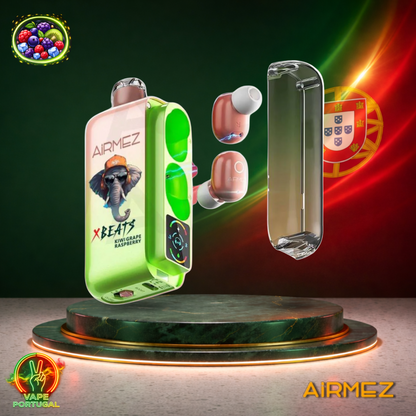 Vape descartável AirMez X Beats 40K sabor Kiwi Grape Raspberry 40000 puffs 40K tragadas mais barato