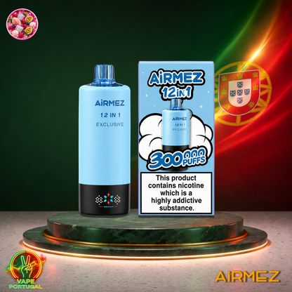 AiRMEZ Exclusive 12em1 300K Puffs | Vape Descartável Portugal 2% Nicotina