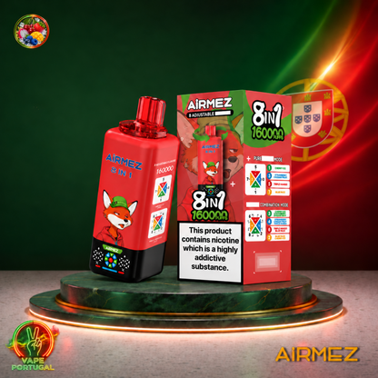 AiRMEZ Fox 8em1 160K Puffs | Vape Descartável Portugal 2% Nicotina