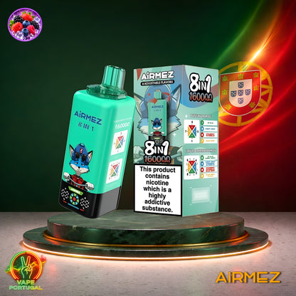 AiRMEZ Fox 8em1 160K Puffs | Vape Descartável Portugal 2% Nicotina