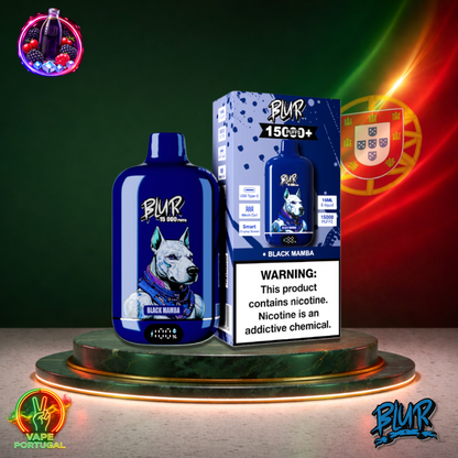 Vape descartável Blur 15K sabor Black Mamba 15000 puffs 15K tragadas mais barato