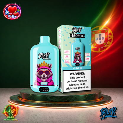 Vape descartável Blur 15K sabor Love 66 15000 puffs 15K tragadas mais barato