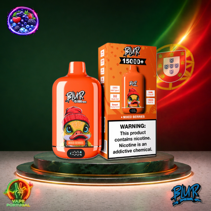 Vape descartável Blur 15K sabor Mixed Berries 15000 puffs 15K tragadas mais barato