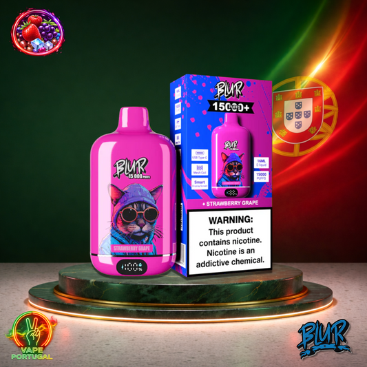 Vape descartável Blur 15K sabor Strawberry Grape 15000 puffs 15K tragadas mais barato