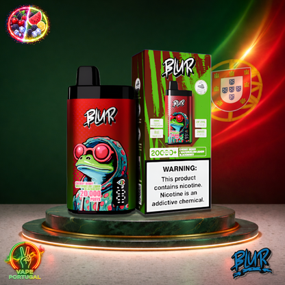 Vape descartável Blur 20K sabor Cherry Berry Watermelon Lemon Blackberry 20000 puffs 20K tragadas oficial Portugal mais barato