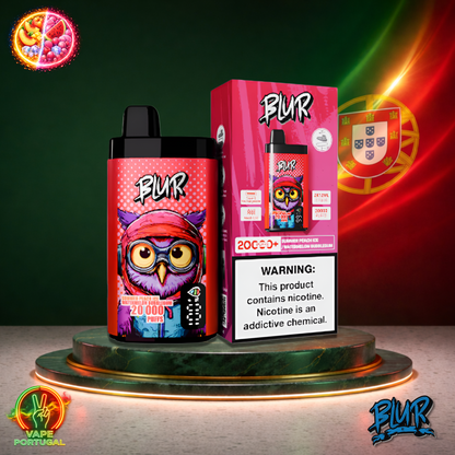 Vape descartável Blur 20K sabor Summer Peach Ice Watermelon Bubblegum 20000 puffs 20K tragadas mais barato