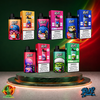 Vape descartável Blur 20K vários sabores 20000 puffs 20K tragadas frontal oficial Portugal mais barato