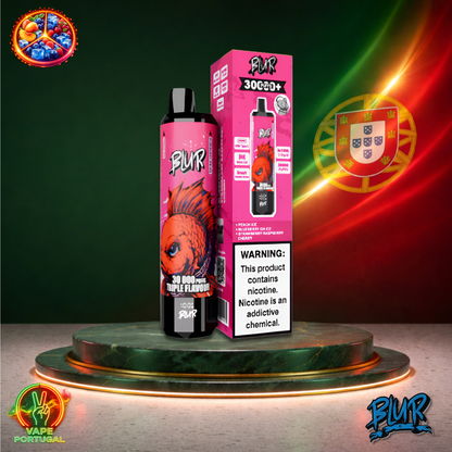 Vape descartável Blur 30K sabor Peach Ice Blueberry On Ice Strawberry Raspberry Cherry 30000 puffs 30K tragadas mais barato
