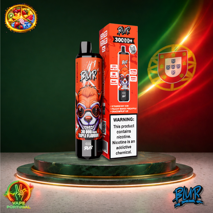 Vape descartável Blur 30K sabor Strawberry Kiwi Peachy Mango Pineapple Dragonfruit Ice 30000 puffs 30K tragadas mais barato