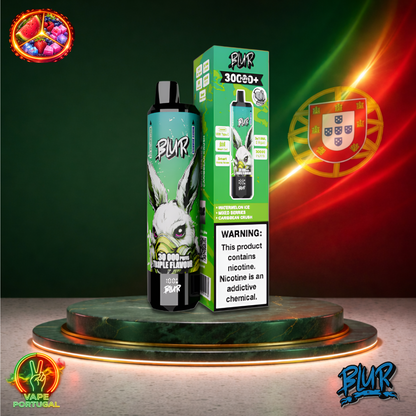 Vape descartável Blur 30K sabor Watermelon Ice Mixed Berries Caribbean Crush 30000 puffs 30K tragadas mais barato