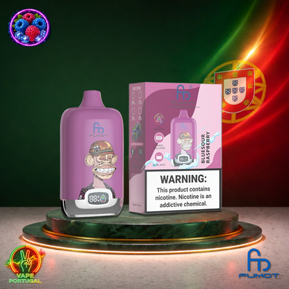 Vape descartável Fumot Digital Box 12K sabor Blue Sour Raspberry 12000 puffs 12K tragadas mais barato