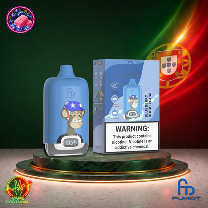 Vape descartável Fumot Digital Box 12K sabor Blueberry Bubblegum 12000 puffs 12K tragadas mais barato