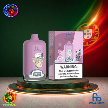 Vape descartável Fumot Digital Box 12K sabor Blueberry Cherry Cranberry 12000 puffs 12K tragadas mais barato