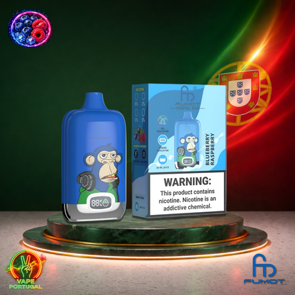 Vape descartável Fumot Digital Box 12K sabor Blueberry Raspberry 12000 puffs 12K tragadas mais barato