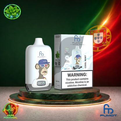 Vape descartável Fumot Digital Box 12K sabor Cool Mint 12000 puffs 12K tragadas mais barato