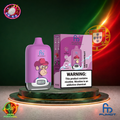 Vape descartável Fumot Digital Box 12K sabor Dragonfruit Ice 12000 puffs 12K tragadas mais barato