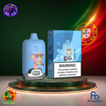 Vape descartável Fumot Digital Box 12K sabor Grape Ice 12000 puffs 12K tragadas mais barato