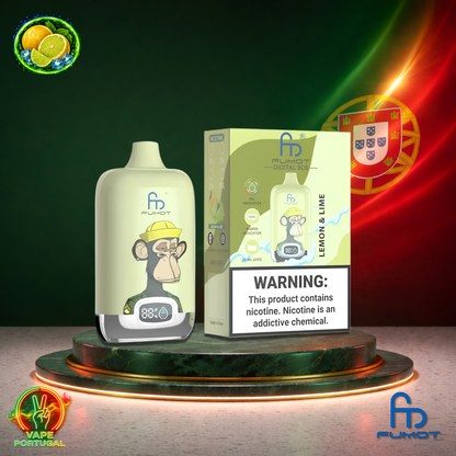 Vape descartável Fumot Digital Box 12K sabor Lemon Lime 12000 puffs 12K tragadas mais barato