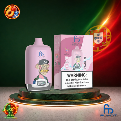 Vape descartável Fumot Digital Box 12K sabor Peach Ice 12000 puffs 12K tragadas mais barato