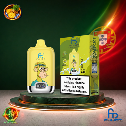 Vape descartável Fumot Digital Box 12K sabor Pineapple Ice 12000 puffs 12K tragadas mais barato