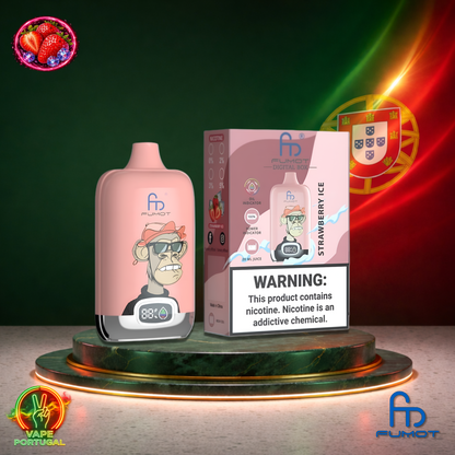Vape descartável Fumot Digital Box 12K sabor Strawberry Ice 12000 puffs 12K tragadas mais barato