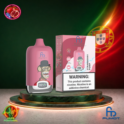 Vape descartável Fumot Digital Box 12K sabor Strawberry Pomegranate 12000 puffs 12K tragadas mais barato