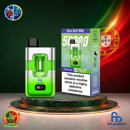Vape descartável Fumot Eco 2 em 1 50K sabor Cherry Ice Blue Razz Cherry 50000 puffs 50K tragadas mais barato